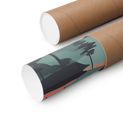 Retro mountains 3 Matte Horizontal Posters