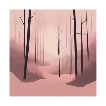 Lonely Forest Pink 6 Matte Square Posters