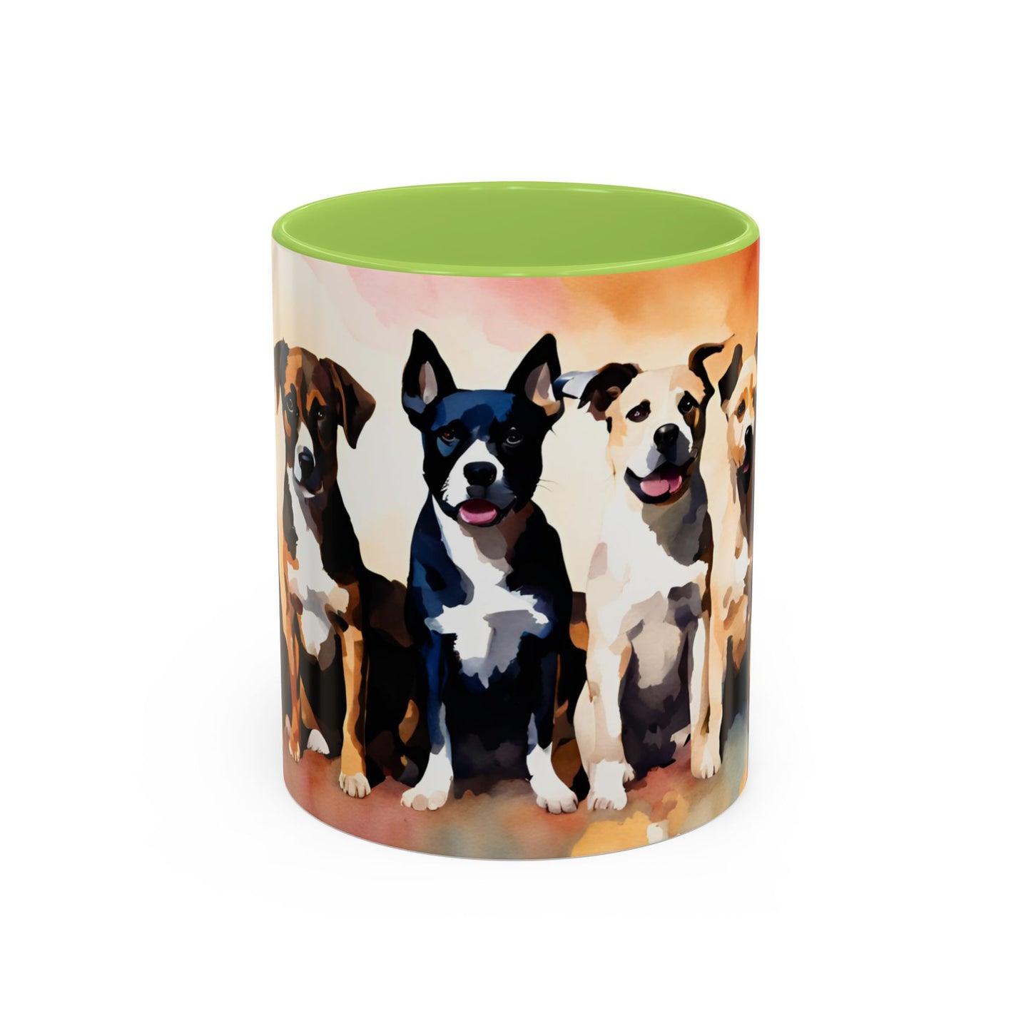 Multicoloured Doggies 4 Accent Mug 11oz