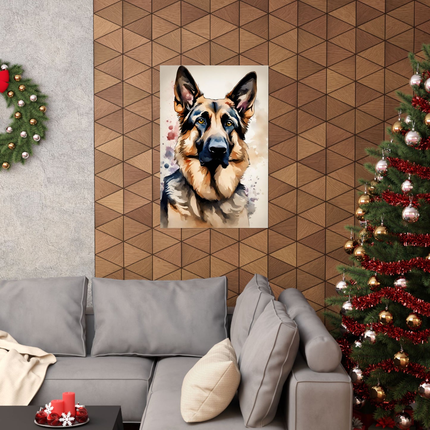 Dogs German Shepherd 03 Matte Vertical Poster