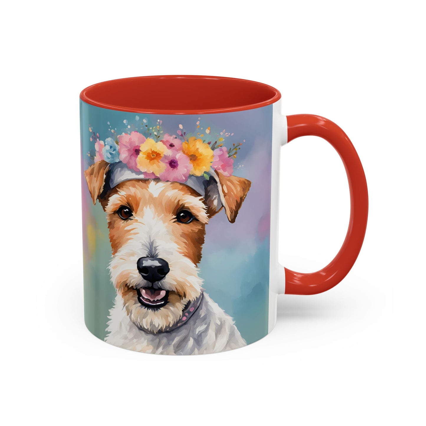 Fox Terrier 02 Accent Coffee Mug - Dog Lover Gift
