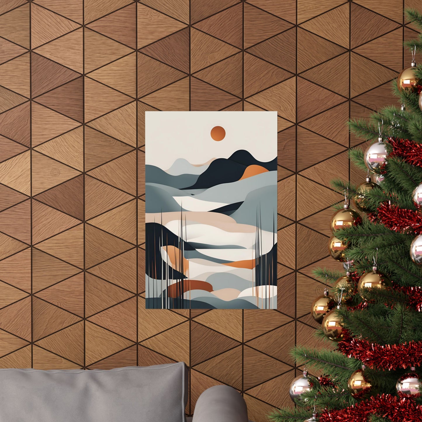 Nordic Winter Abstract 01 Matte Vertical Poster