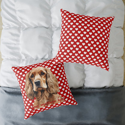 Personalized Valentine Cocker Spaniel Poly Cushion/Pillow 5 sizes