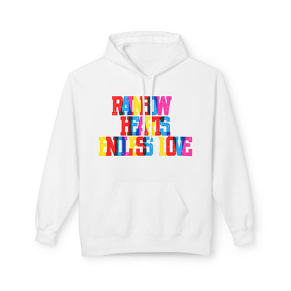 Rainbow Hearts Endless Love Unisex Valentines Hoodie