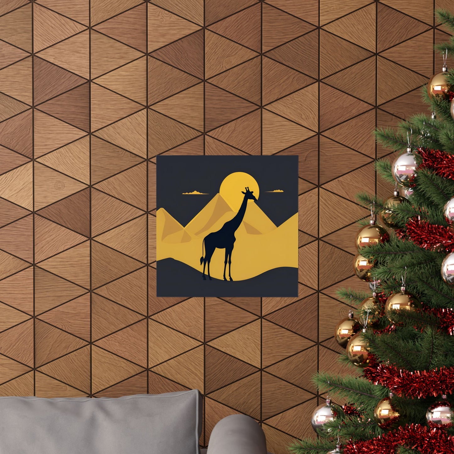 Lone Collection Giraffe 1 Matte Square Posters