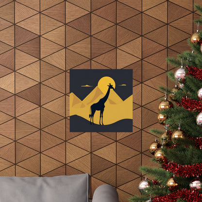 Lone Collection Giraffe 1 Matte Square Posters