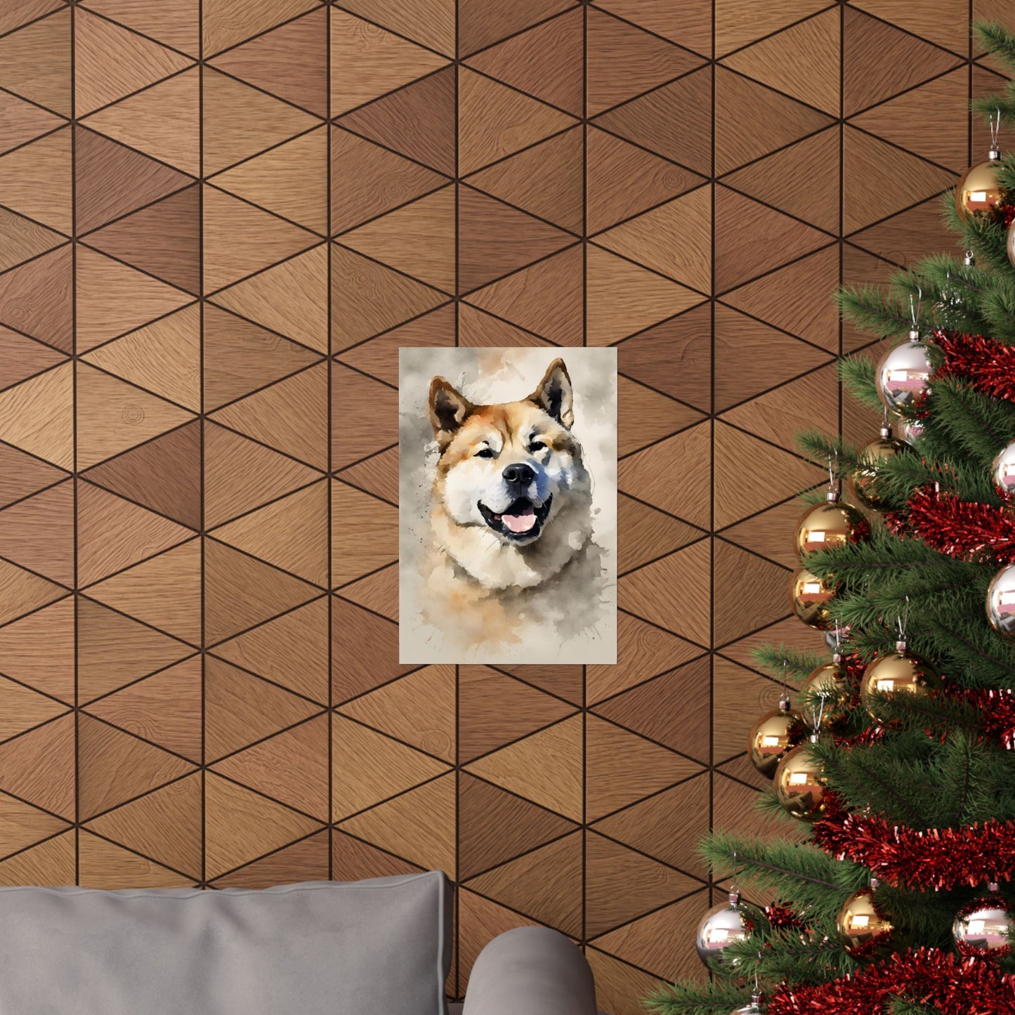 Dogs Japanese Akita 04 Matte Vertical Poster