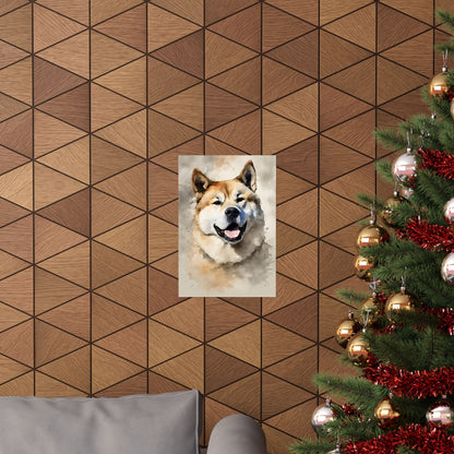 Dogs Japanese Akita 04 Matte Vertical Poster