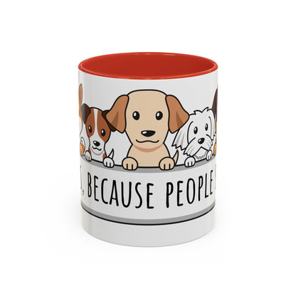 Dogs Because People Suck 02 Accent Coffee Mug (11oz)