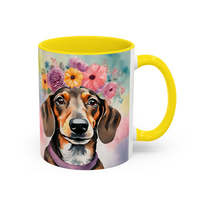 Dachshund 03 Accent Coffee Mug - Dog Lover Gift