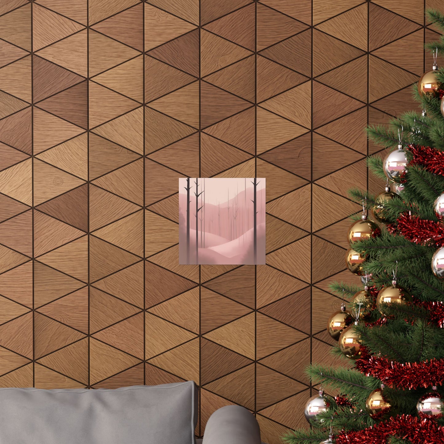 Lonely Forest Pink 17 Matte Square Posters