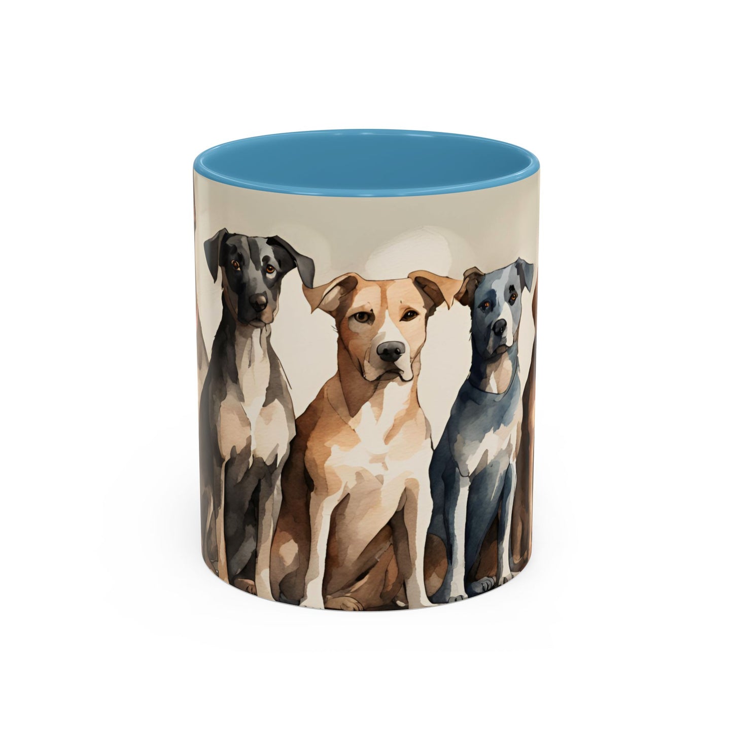 Doggies in a Row 4 Accent Mug 11oz