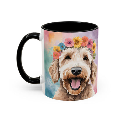 Labradoodle 02 Accent Coffee Mug - Dog Lover Gift
