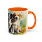 Multicoloured Doggies 9 Accent Mug 11oz