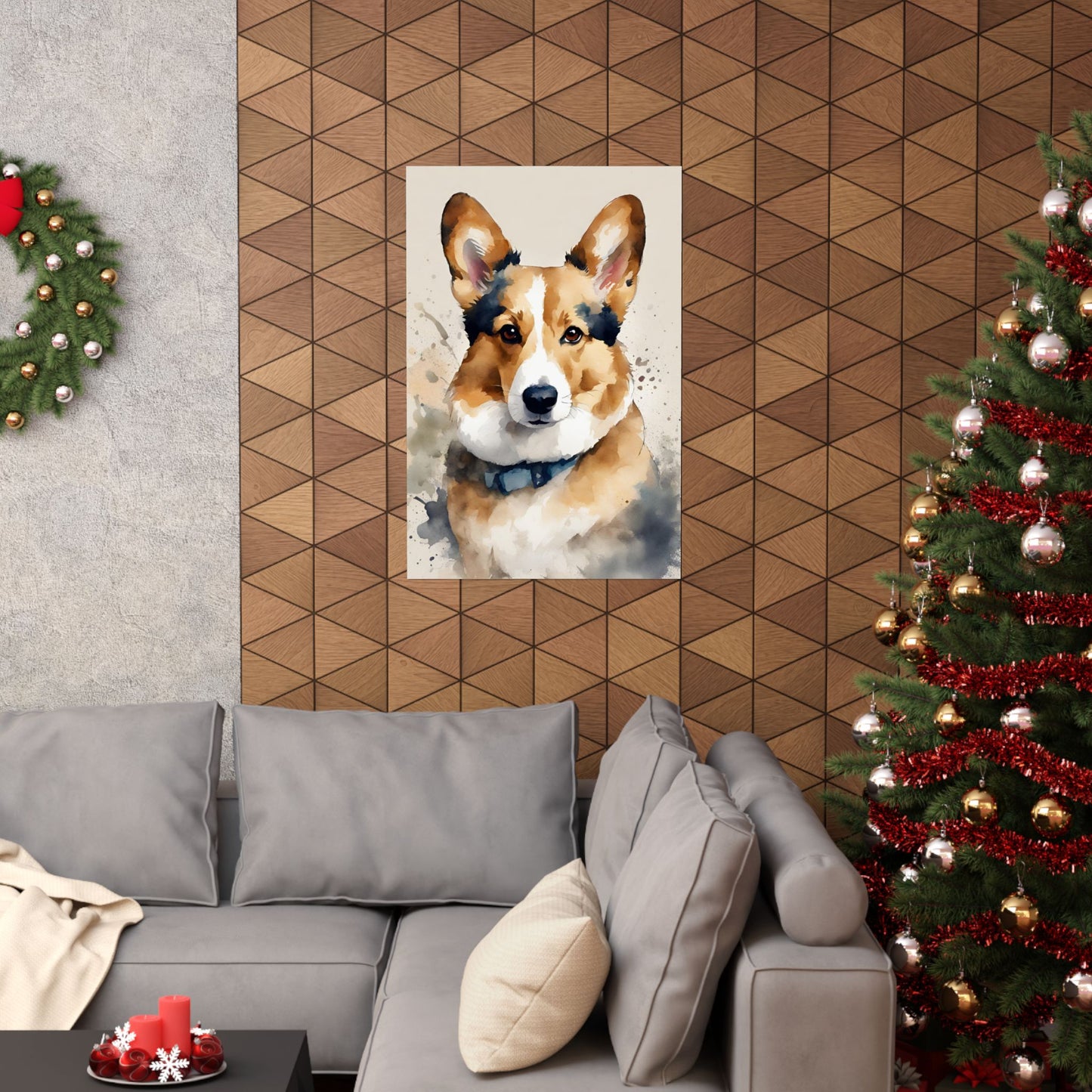 Dogs Corgi 02 Matte Vertical Poster