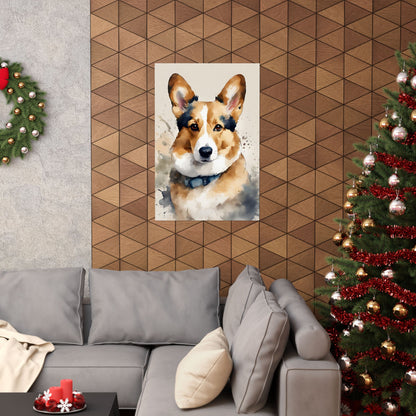 Dogs Corgi 02 Matte Vertical Poster