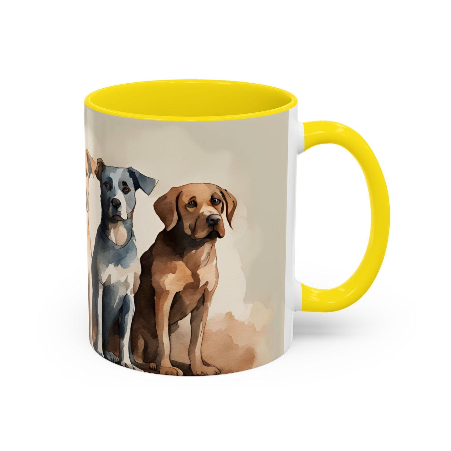 Doggies in a Row 4 Accent Mug 11oz