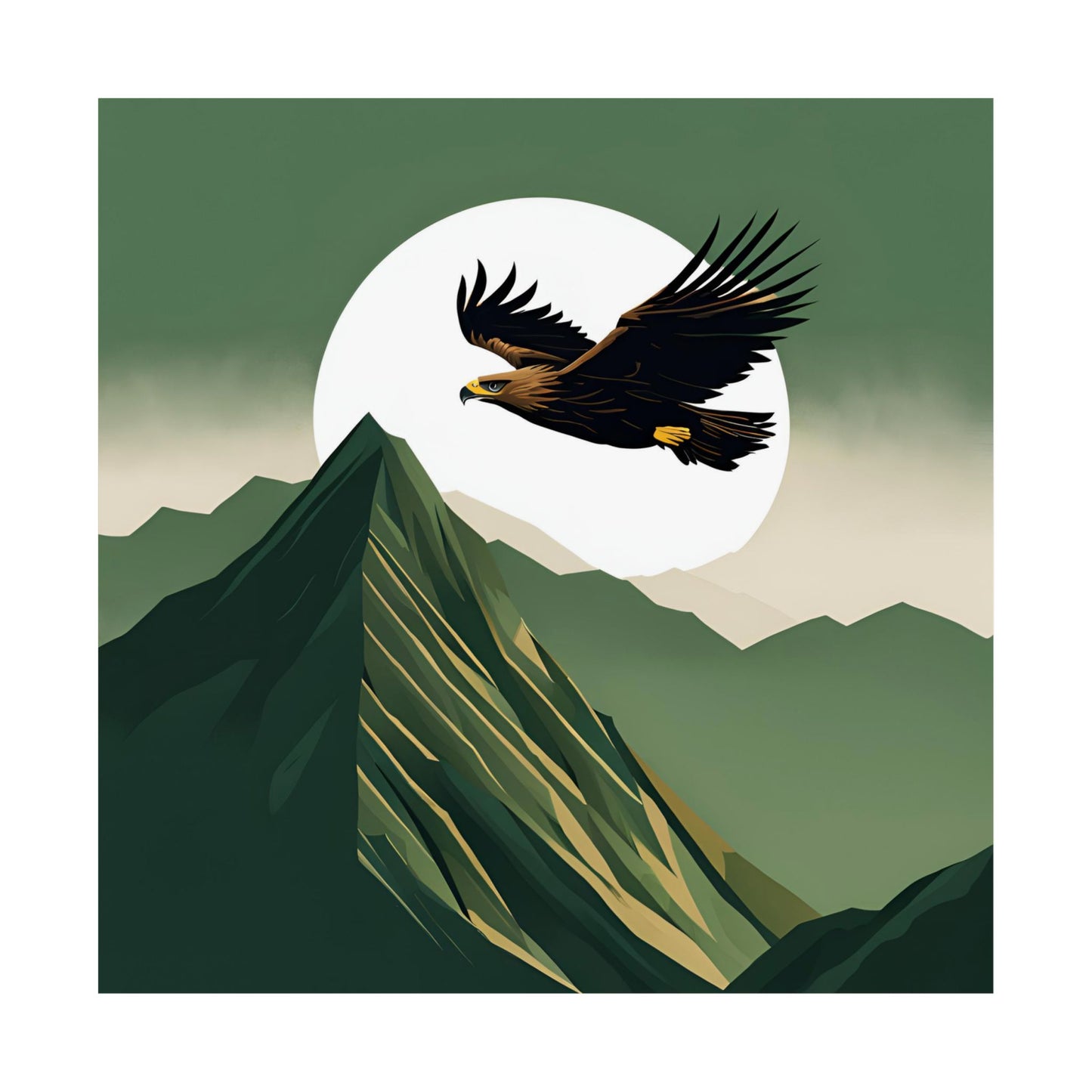 Lone Collection Eagle 19 Matte Square Posters