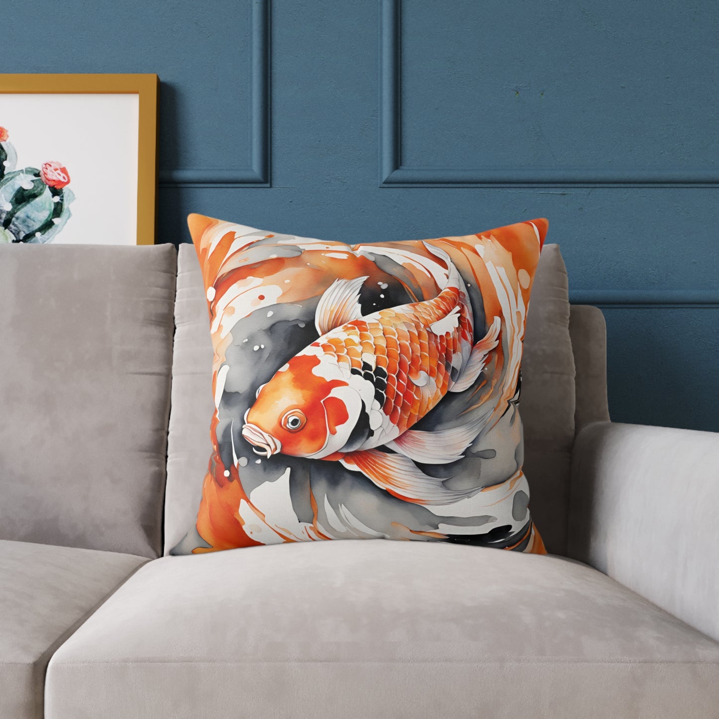 Koi Carp 02 Poly Pillow - Natures Beauty Design