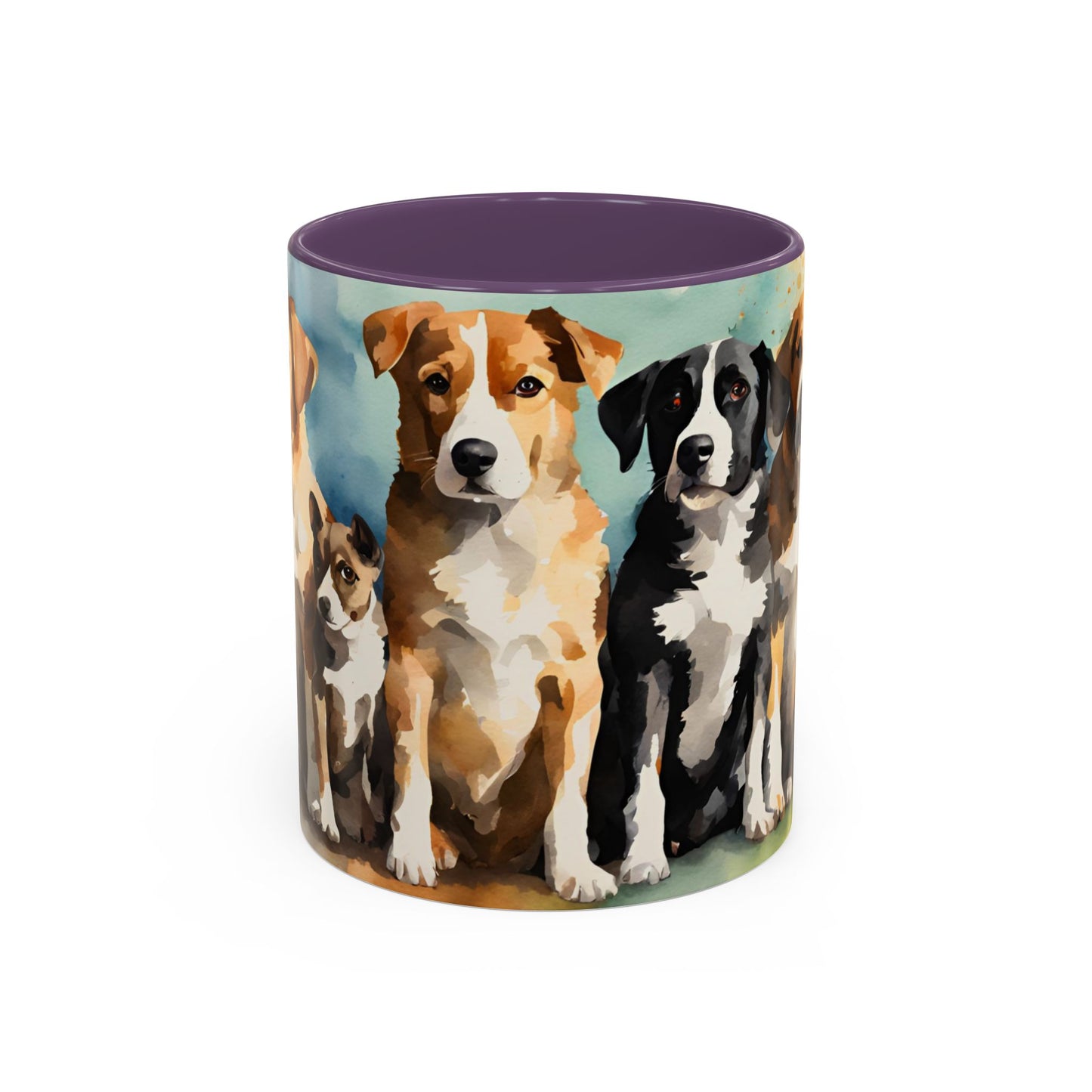 Multicoloured Doggies 9 Accent Mug 11oz