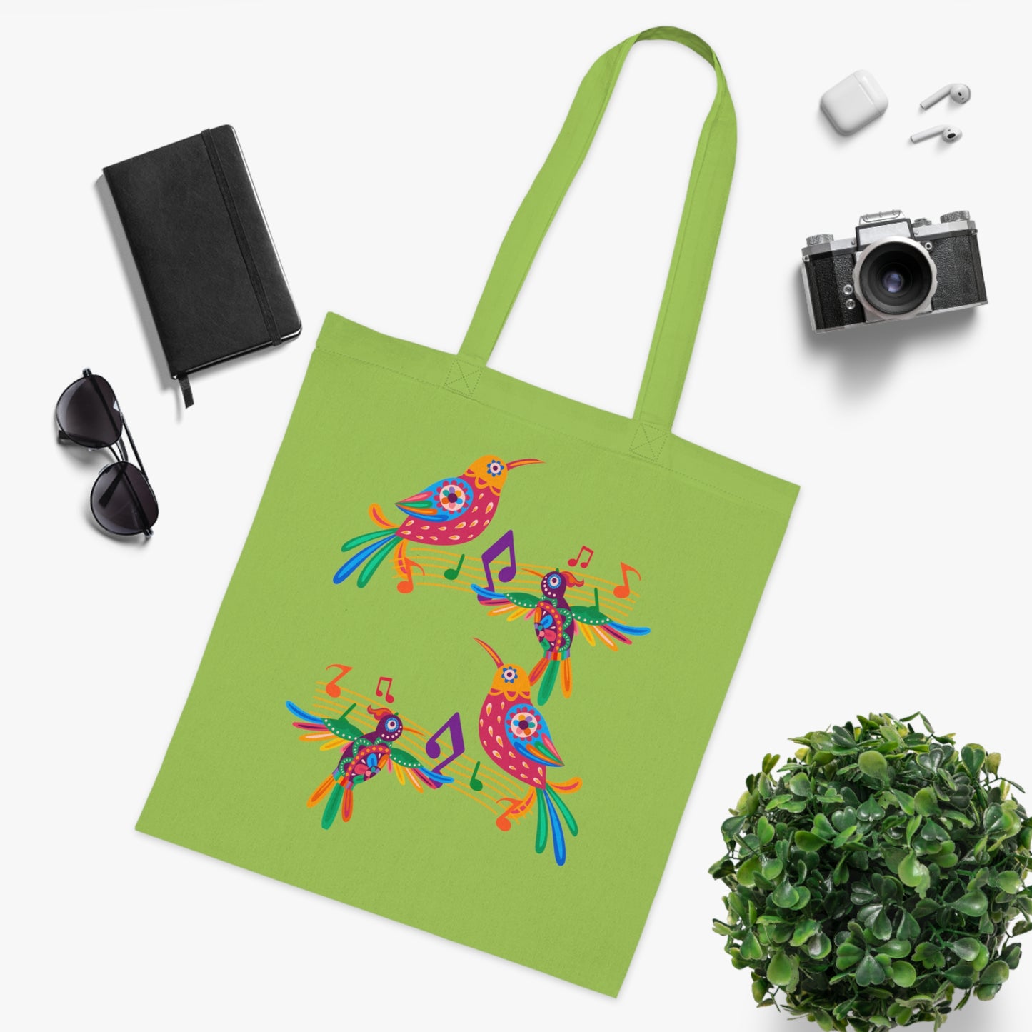 Funky birds 06 Cotton Tote