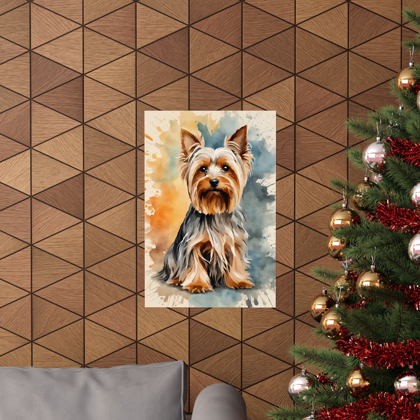 Dogs Yorkshire Terrier 01 Matte Vertical Poster