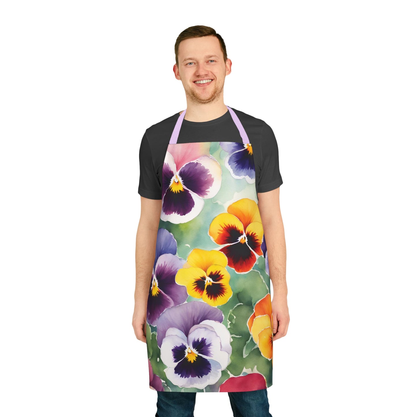 Pansies 02 Apron 5-Color Straps