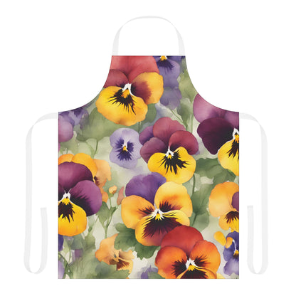 Pansies 04 Apron 5-Color Straps