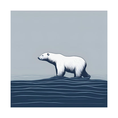 Lone Collection Polar Bear 1 Matte Square Posters