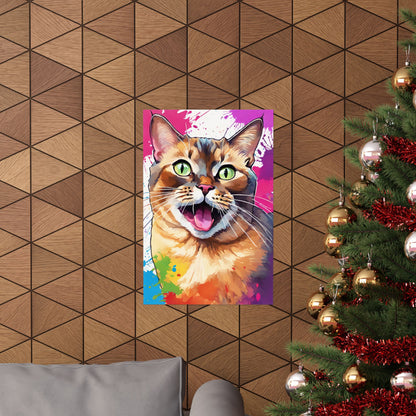 Multicolored Pussycat 2 Matte Vertical Poster