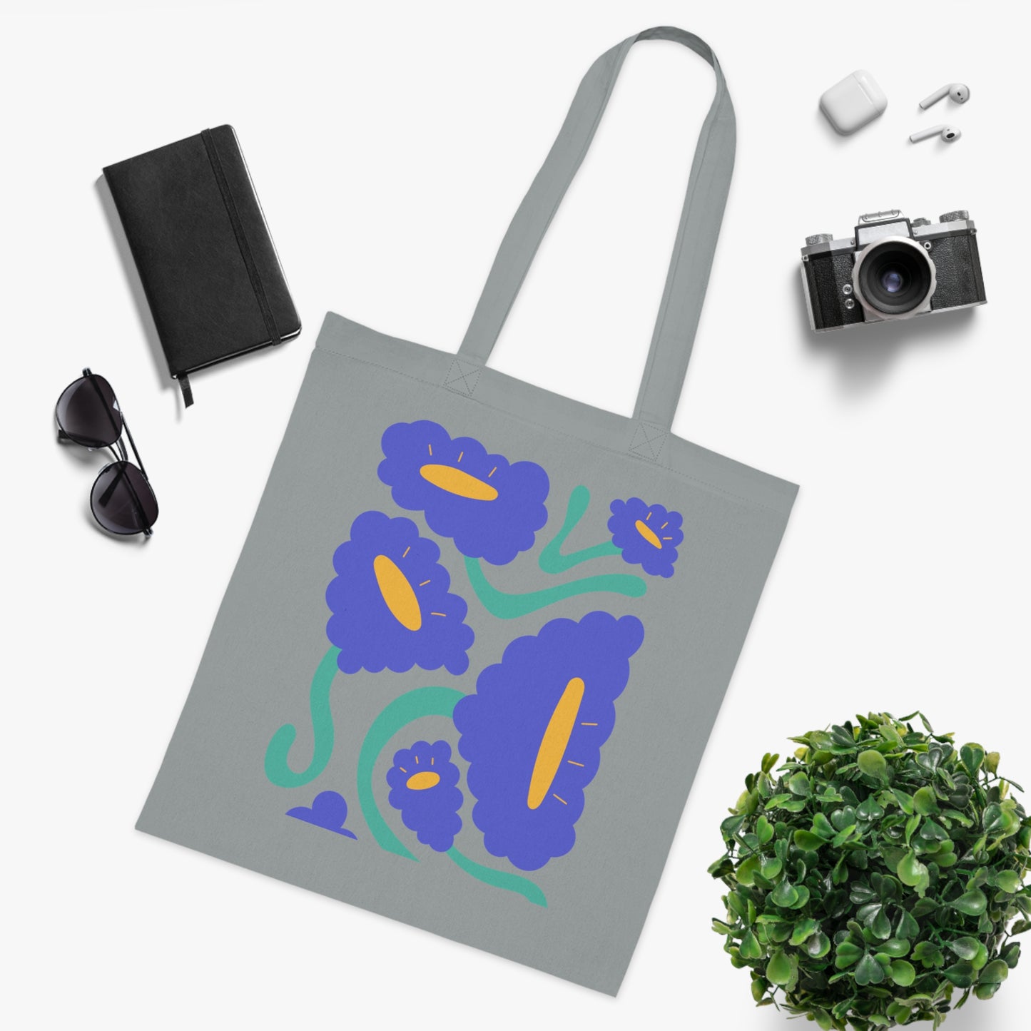 Abstract flowers 04 Cotton Tote