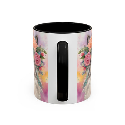 Floral Rag Doll Cat 03 Accent Coffee Mug - 11oz Perfect for Cat Lovers & Gifts