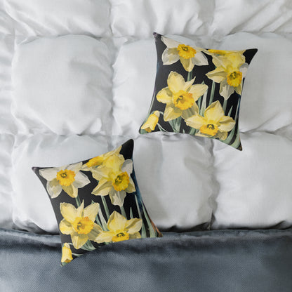 Daffodils 02 Poly Pillow - Natures Beauty Design