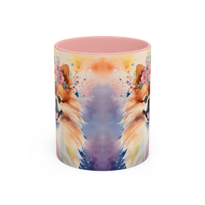 Pomeranian 04 Accent Coffee Mug - Dog Lover Gift