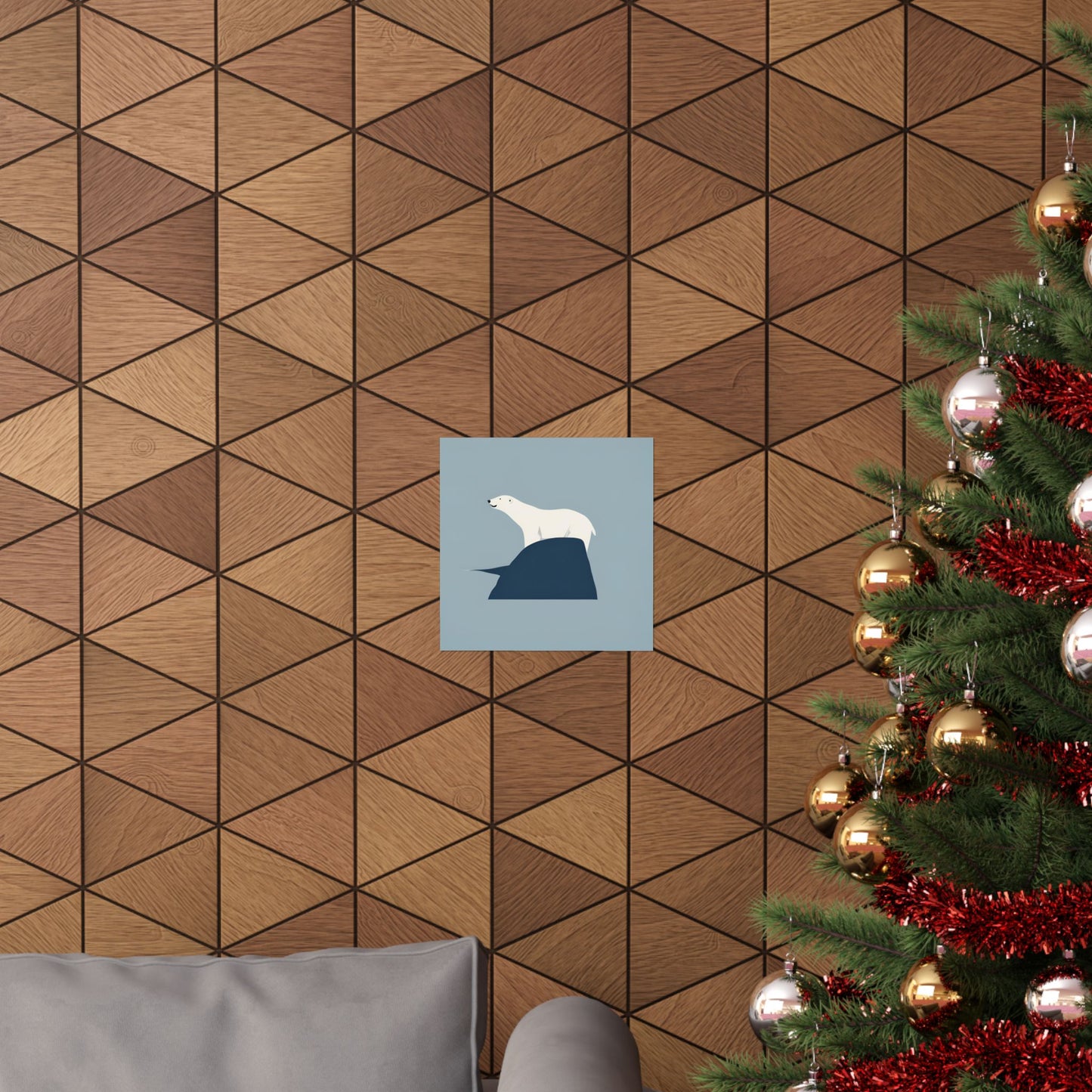 Lone Collection Polar Bear 9 Matte Square Posters