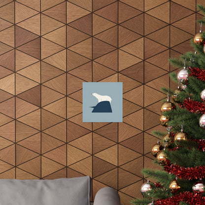 Lone Collection Polar Bear 9 Matte Square Posters