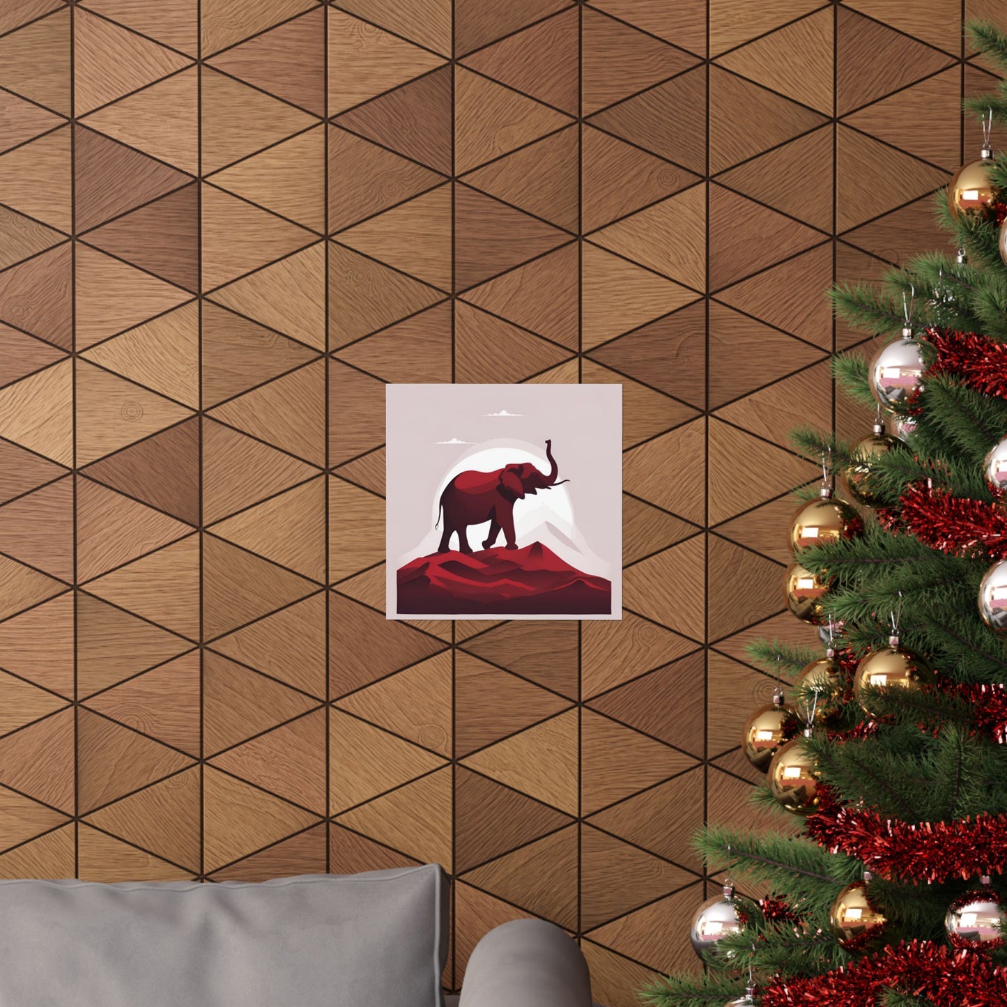 Lone Collection Elephant 1 Matte Square Posters