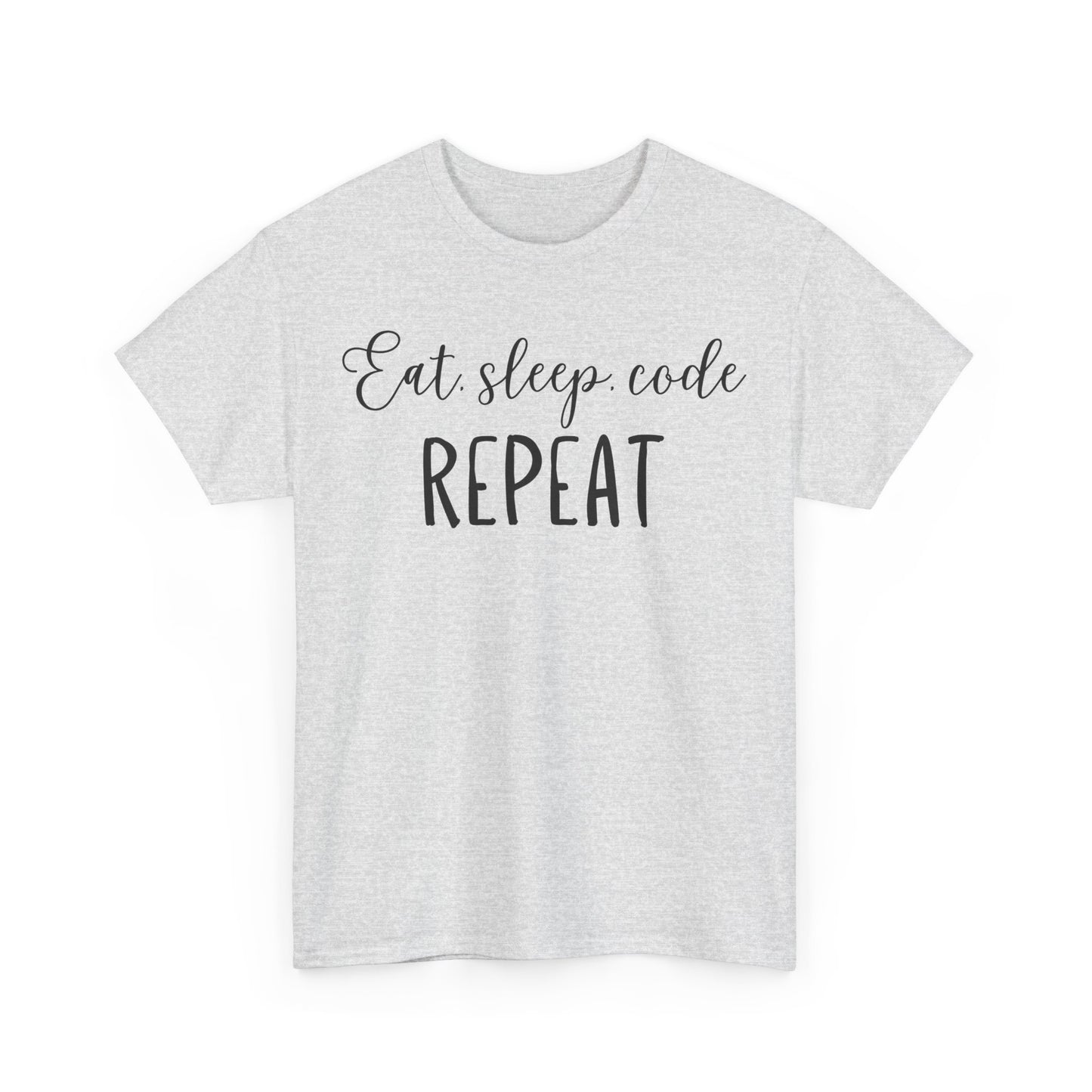 Eat. Sleep. Code. Repeat Unisex Heavy Cotton Tee