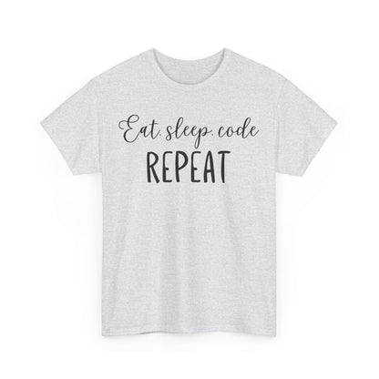 Eat. Sleep. Code. Repeat Unisex Heavy Cotton Tee