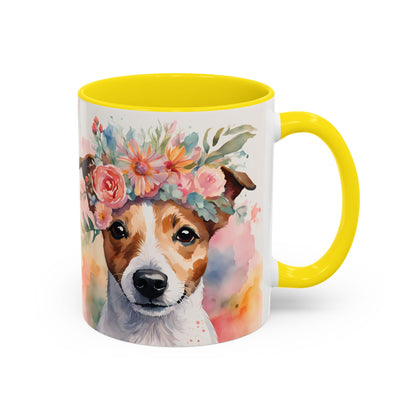 Jack Russell 01 Accent Coffee Mug - Dog Lover Gift