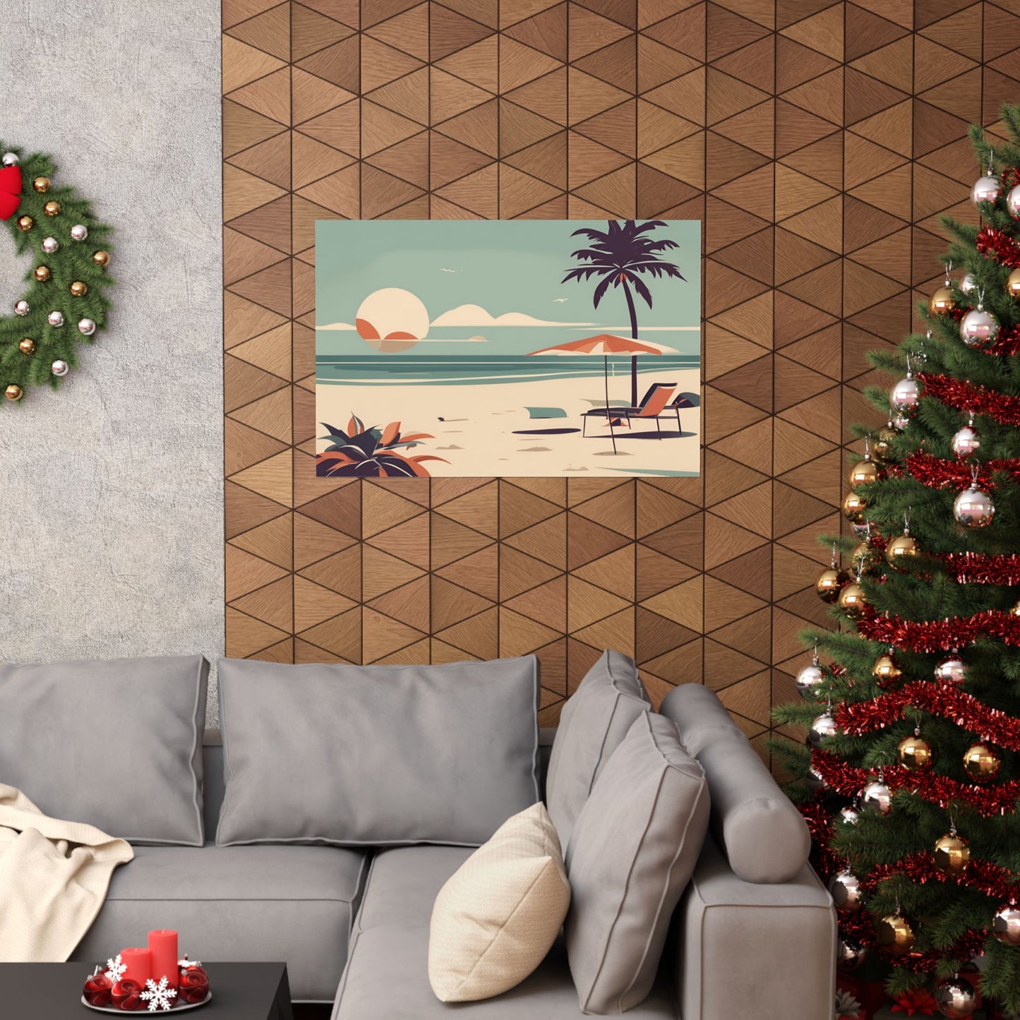 Retro beach 3 Matte Horizontal Posters