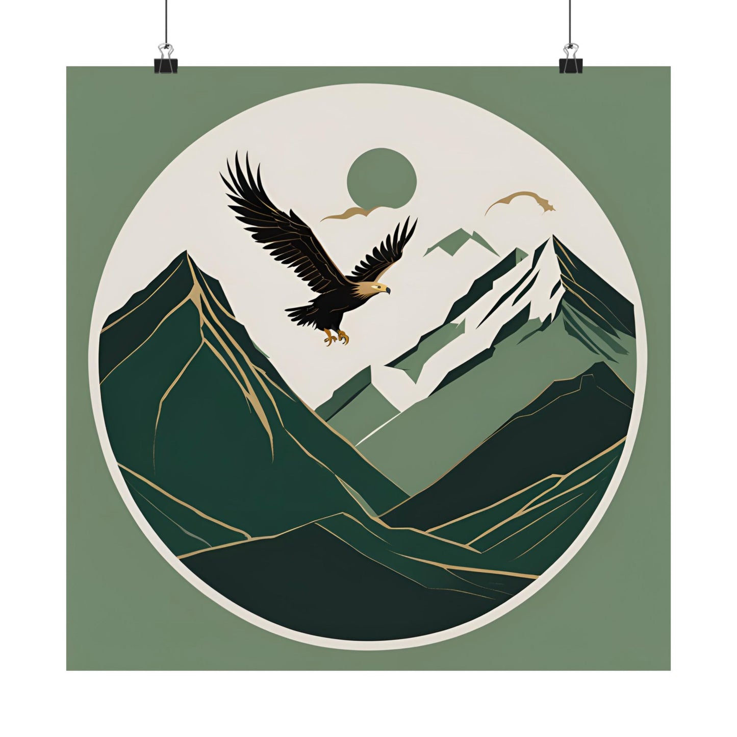 Lone Collection Eagle 9 Matte Square Posters