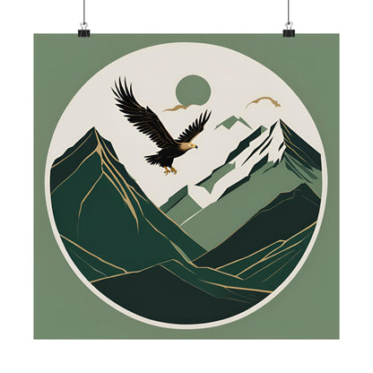 Lone Collection Eagle 9 Matte Square Posters