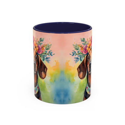 Dachshund 04 Accent Coffee Mug - Dog Lover Gift