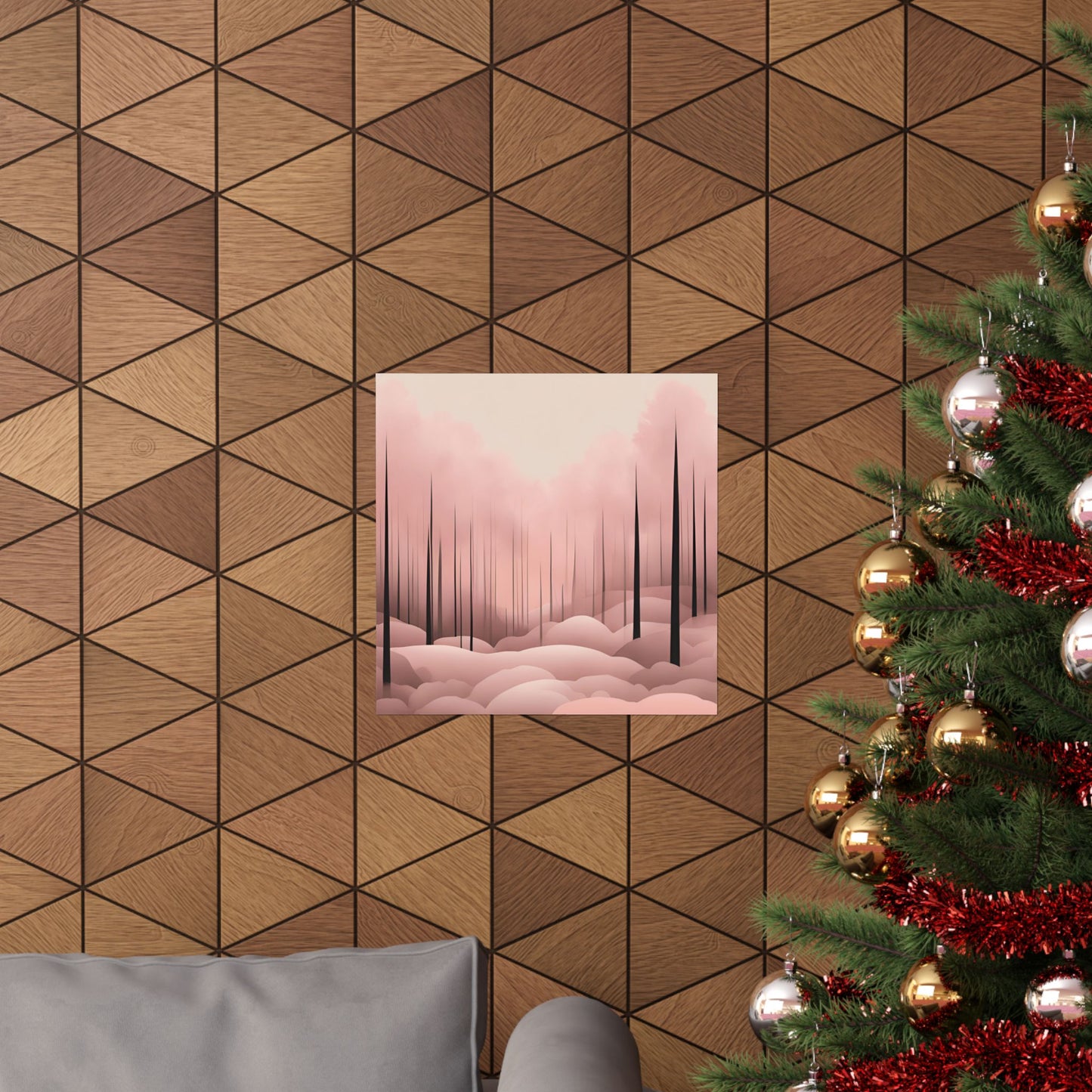 Lonely Forest Pink 25 Matte Square Posters