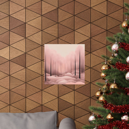 Lonely Forest Pink 25 Matte Square Posters