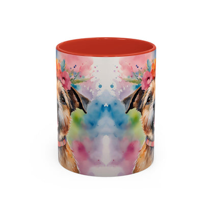 Border Terrier 04 Accent Coffee Mug - Dog Lover Gift