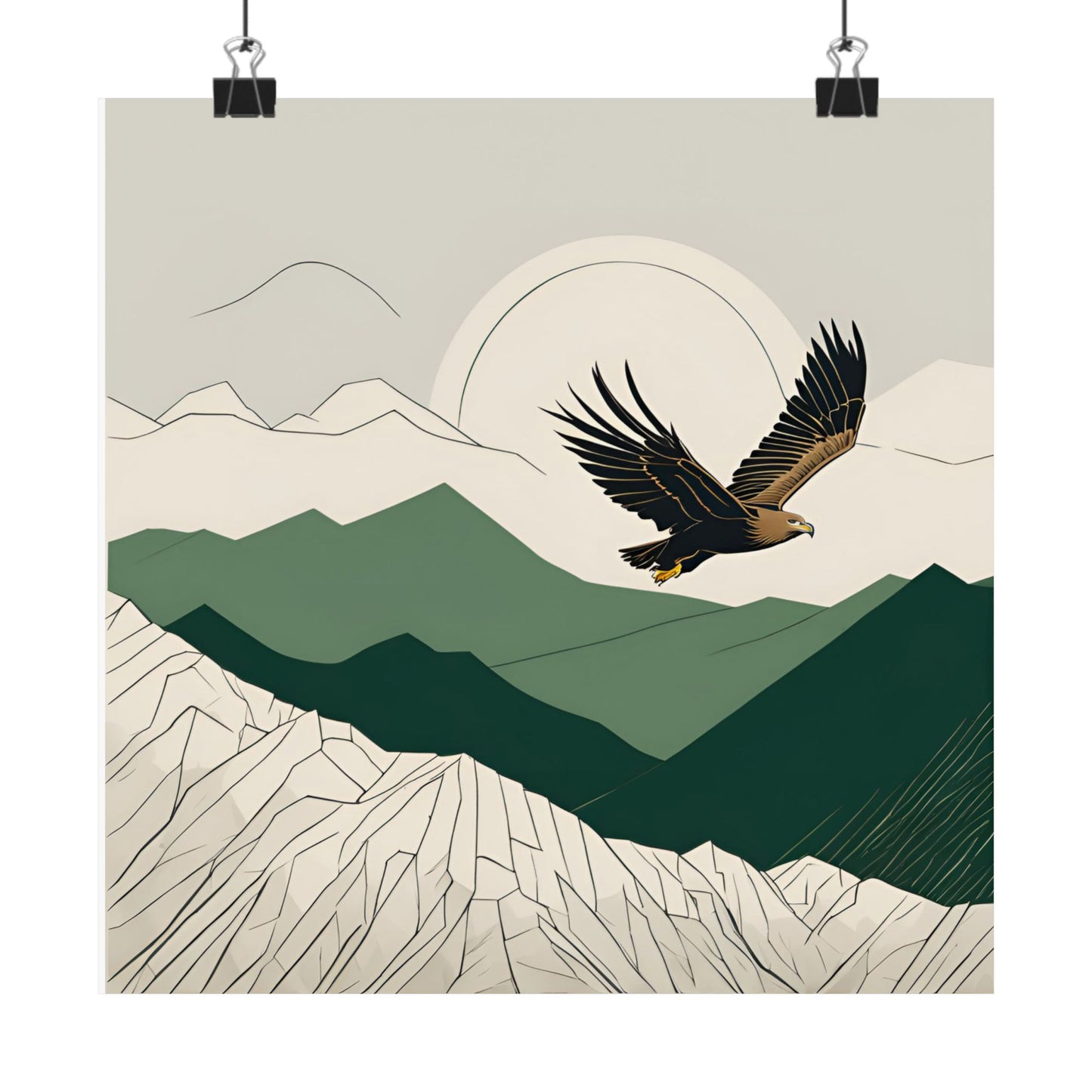 Lone Collection Eagle 4 Matte Square Posters