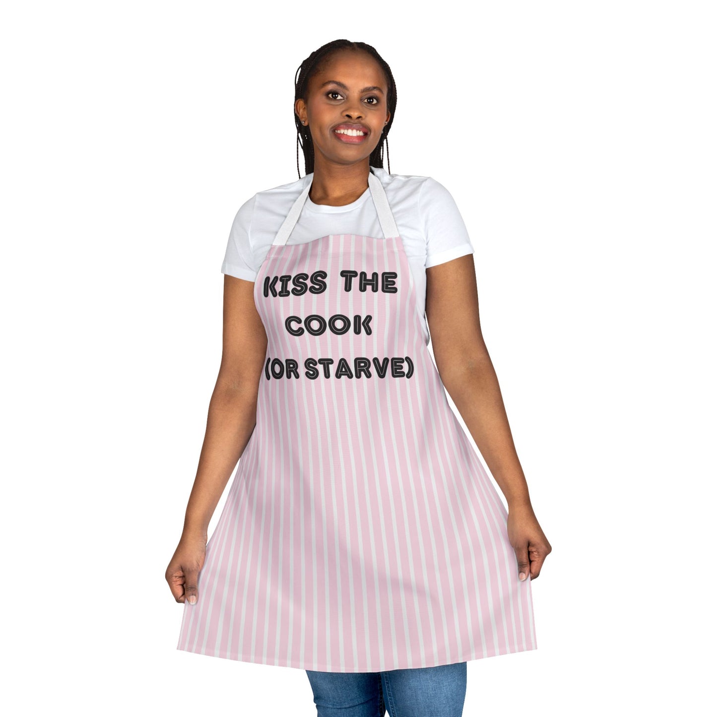 Kiss The Cook (Or Starve) Apron, Cooking Pun