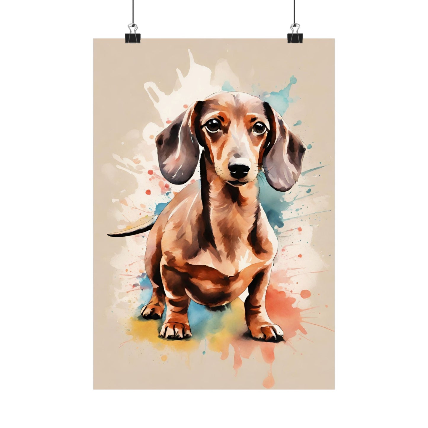 Dogs Dachshund 03 Matte Vertical Poster